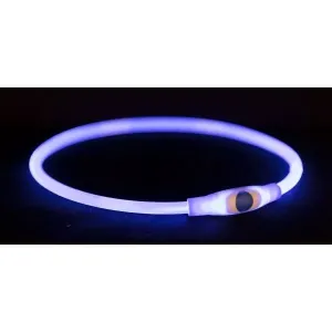 TRIXIE FLASH LIGHT RING USB L-XL Leuchtendes Halsband, blau, größe