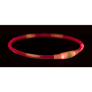 TRIXIE FLASH LIGHT RING USB S-M Leuchtendes Halsband, rot, größe