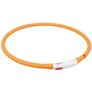 TRIXIE FLASH USB SHINING COLLAR XS-XL Leuchtendes Halsband, orange, größe
