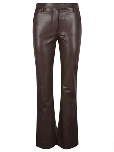 TRUE ROYAL - Faux Leather Flared Trousers
