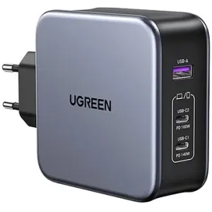 Ugreen USB-A+2*USB-C 140W GaN Tech Fast Charger with C to C Cable 2M EU Black