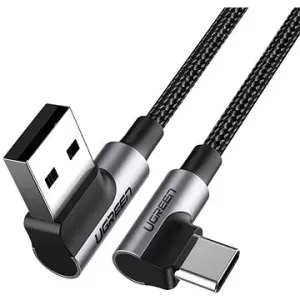 UGREEN Angled USB 2.0 A to Type C Cable Nickel Plating Aluminum Shell 1m Black
