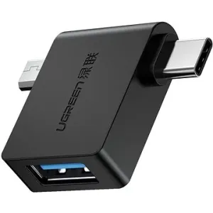 Ugreen Micro USB (M) + USB-C (M) zu USB 3.0 (F) OTG Adapter Schwarz