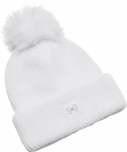 Under Armour Women's ColdGear Infrared Halftime Ribbed Pom Beanie White/Ghost Gray UNI