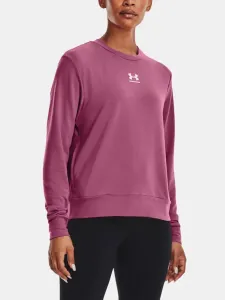 Under Armour Rival Terry Crew T-Shirt Rosa