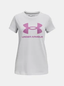 Under Armour LIVE SPORTSTYLE GRAPHIC SS Mädchen T-Shirt, grau, größe