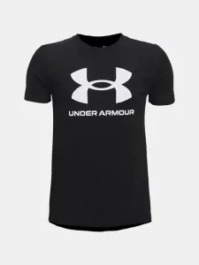 Under Armour Sportstyle Kinder  T‑Shirt Schwarz