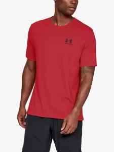 Under Armour Sportstyle Left Chest SS T-Shirt Rot #1071690