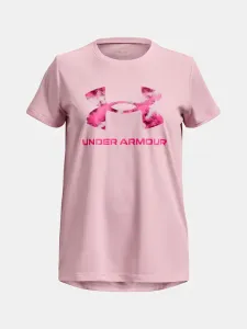 Under Armour Tech Solid Print Fill BL SSC Kinder  T‑Shirt Rosa