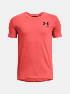 Under Armour UA B Sportstyle Left Chest SS Kinder  T‑Shirt Rot
