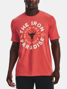 Under Armour UA Project Rock Bsr Paradise SS T-Shirt Rot