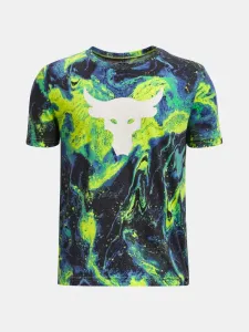 Under Armour UA Project Rock Marble Aop SS Kinder  T‑Shirt Gelb