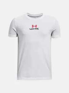 Under Armour UA Scribble Branded SS Kinder  T‑Shirt Weiß #1467311