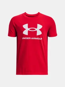 Under Armour UA Sportstyle Logo Kinder  T‑Shirt Rot