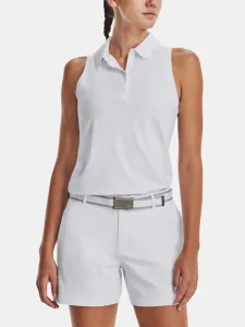 Under Armour Women's UA Zinger Sleeveless Polo White/Halo Gray/Metallic Silver S