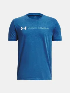 Under Armour Wordmark Kinder  T‑Shirt Blau