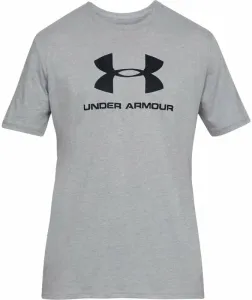 Under Armour Men's UA Sportstyle Logo Short Sleeve Steel Light Heather/Black M Fitness T-Shirt