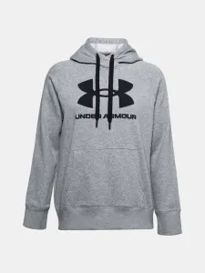 Under Armour Rival Fleece Logo Hoodie Sweatshirt Grau