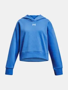 Under Armour UA Rival Fleece Crop Hoodie Sweatshirt Kinder Blau #1467124