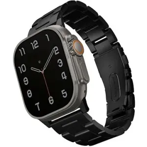 Uniq Osta Gliederarmband aus Stahl für die Apple Watch 49/45/44/42mm, Midnight (Black)