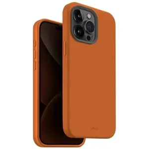 UNIQ Lino Hue MagClick Schutzhülle für iPhone 15 Pro Max, Sunset (Orange)