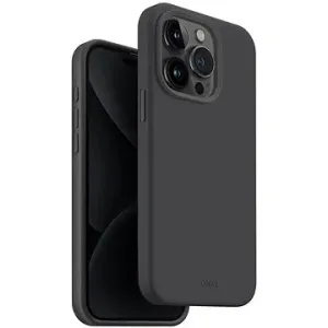 UNIQ Lino Hue MagClick Schutzhülle für iPhone 15 Pro, Charcoal (Grey)