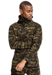 Urban Classics Herren-Camouflage-Sweatshirt mit Reißverschluss, wood camo #319783