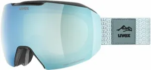 UVEX Epic Attract Black Mat Mirror Sapphire/Contrastview Green Lasergold Lite Ski Brillen