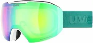 UVEX Epic Attract White Mat Mirror Green/Contrastview Orange Lasergold Lite Ski Brillen