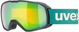 UVEX Xcitd Black Mat Mirror Green/CV Orange Ski Brillen