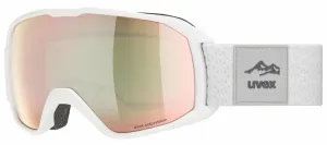 UVEX Xcitd White Mat Mirror Rose/CV Green Ski Brillen