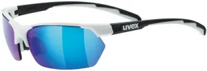 UVEX Sportstyle 114 White Black Mat/Litemirror Orange/Litemirror Blue/Clear Fahrradbrille