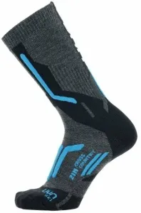 UYN Man Ski Cross Country 2In Socks Anthracite/Blue 45-47 Ski Socken