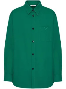 VALENTINO - V Detail Cotton Shirt