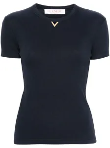 VALENTINO - Vlogo Ribbed Cotton T-shirt #1527069