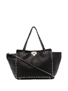 VALENTINO GARAVANI - Rockstud Leather Shopping Bag