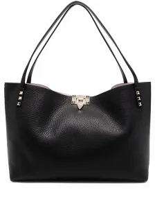 VALENTINO GARAVANI - Rockstud Leather Tote Bag #1564355