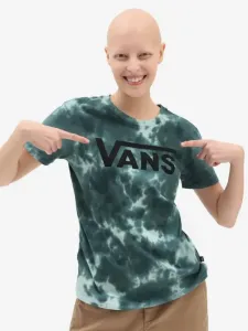 Vans Cloud Wash Logo Crew T-Shirt Blau #433172