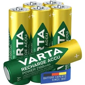 VARTA Wiederaufladbare Batterien Recharge Accu Power AA 2100 mAh R2U 6 Stück