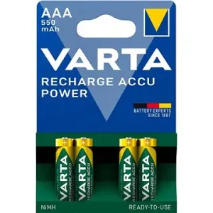 VARTA Wiederaufladbare Batterien Recharge Accu Power AAA 550 mAh R2U 4 Stück