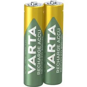 VARTA Wiederaufladbare Batterien Recharge Accu Recycled AAA 800 mAh R2U 2 Stück