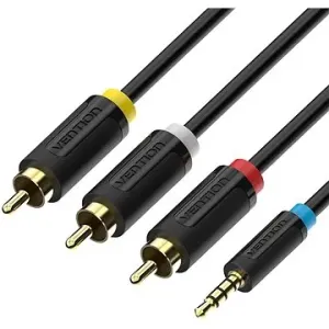 Vention 2.5mm Male to 3x RCA Male AV Cable 1.5m Black