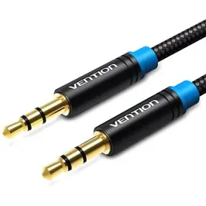 Vention Cotton Braided 3.5mm Jack Male to Male Audio Cable 1.5m Black Metal Type