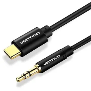 Vention Type-C (USB-C) to 3.5mm Male Spring Audio Cable 1.5m Black Metal Type
