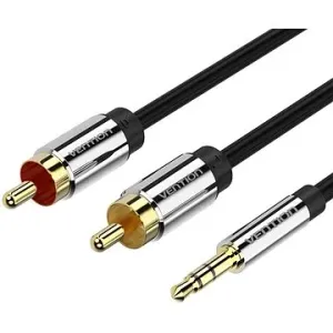 Vention 3.5 mm Jack Male to 2x RCA Male Audio Cable 1.5m Black Metal Type