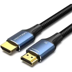 Vention Baumwolle geflochten HDMI-A Stecker zu Stecker HD Kabel 8K 1m Blau Aluminiumlegierung Typ