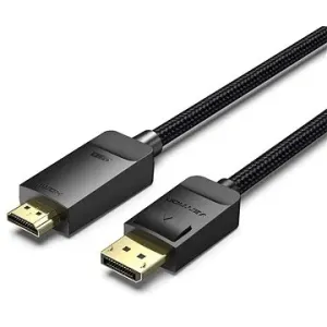 Vention Cotton Braided 4K DP (DisplayPort) to HDMI Cable 1.5M Black