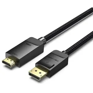 Vention Cotton Braided 4K DP (DisplayPort) to HDMI Cable 5M Black