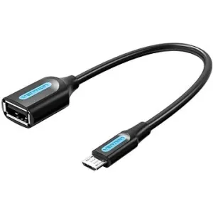 Vention Micro USB (M) to USB (F) OTG Cable 0.15m Black PVC Type