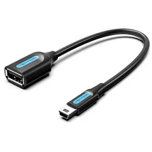 Vention Mini USB (M) to USB (F) OTG Cable 0.15m Black PVC Type